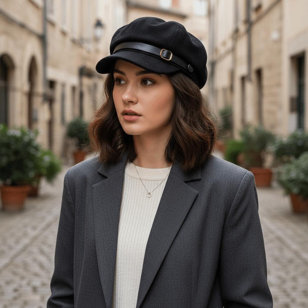Warm Newsboy Hat Flat Top Women Octagonal Hat Casual Suede Berets  Autumn Winter