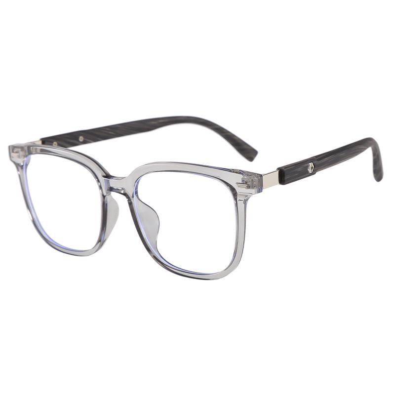 Wood Grain TR Rice Frame Glasses - Unisex, Anti-Blue Light, Student Myopia Glasses