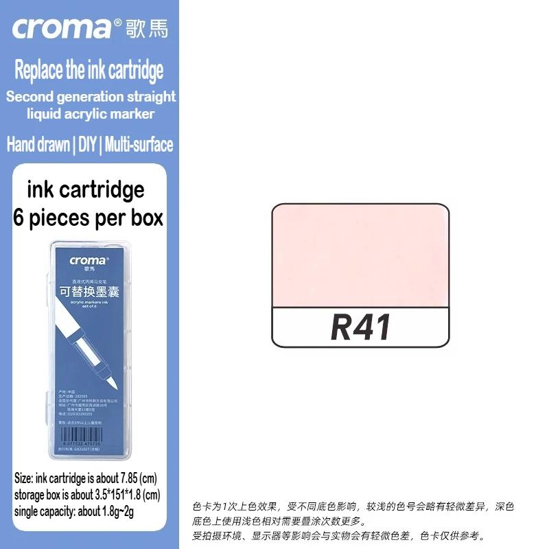 Croma 160/24 Color Replaceable Ink Refill Liquid Soft Tip Acrylic Marker Non Toxic Waterproof School Office Supplies Stationery