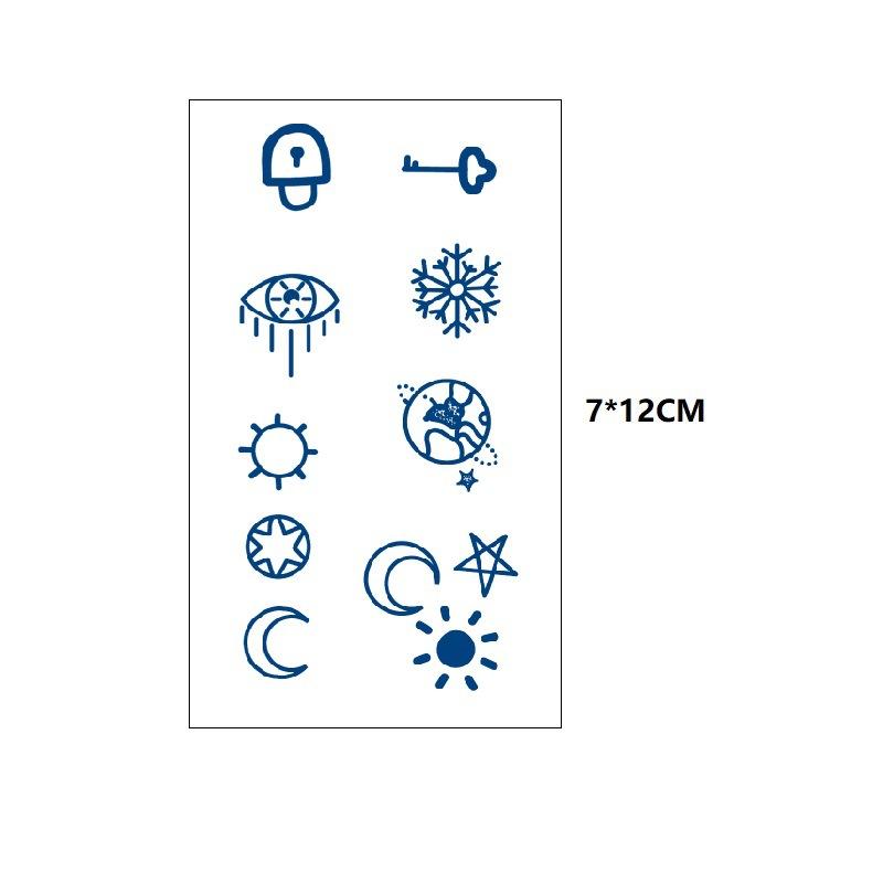 

Маленький узор бабочка морская волна хвост рыбы другая сторона цветок маленький свежий сок травяной имитация грудь вода переводная татуировка наклейка 7*12cm