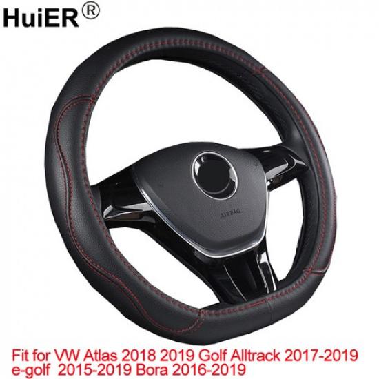 Steering Wheel Cover For VW Atlas Golf Alltrack e-golf Bora 2015- 2017 2018