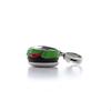 Pendant - LUXENTER - Hamburger - 925 Sterling Silver - Rhodium Plated Finish - Multicolored Hamburger Pattern