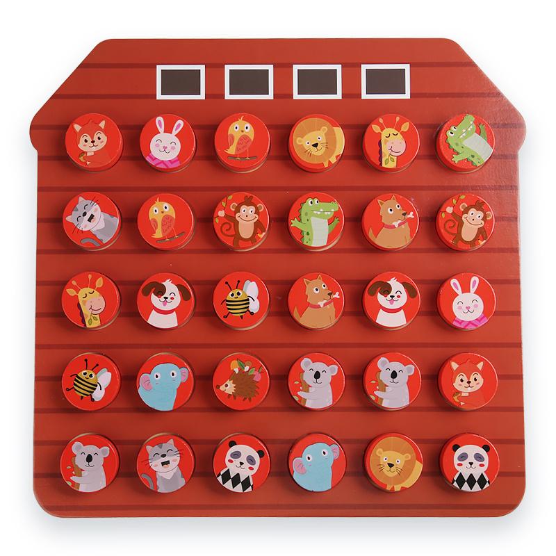 Montessori Memory Match Chess Game Logical Thinking Training Cognition Matching Battle Board Game for Kids Early Education