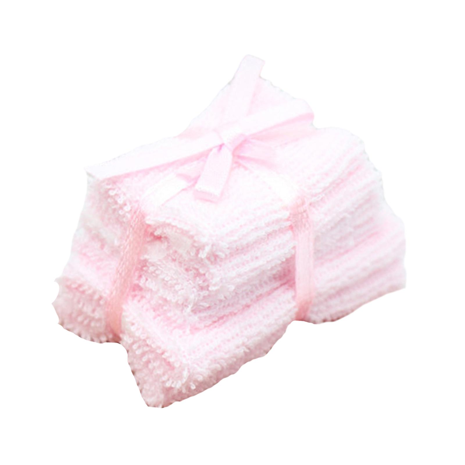 

1:Масштаб 12 Миниатюрное банное полотенце Игровое банное полотенце Детская ванная комната Кухня Реалистичное для кукольных домиков Ванная комната розовый