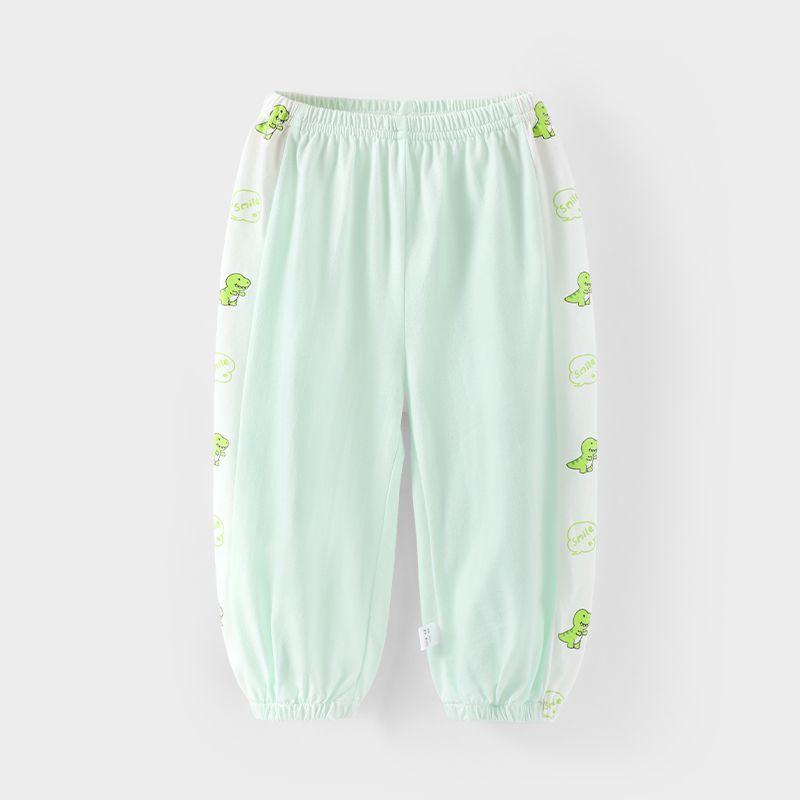 

Детские солнцезащитные брюки для летней верхней одежды, повседневные свободные тонкие брюки с завязками на щиколотке, спортивные брюки 90