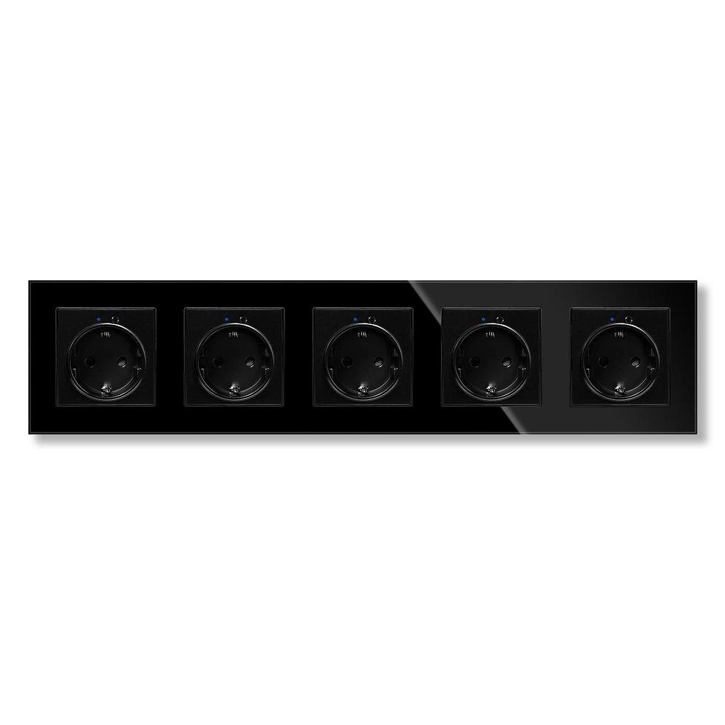 Model 153 Smart WiFi Wall Socket with Tempered Glass Panel - Alice Voice App Compatible