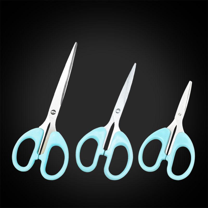 Blue Stainless Steel Multi-purpose Office and Household Scissors. Student Handmade Paper-cutting Knife. Children's Safe Small Scissors.