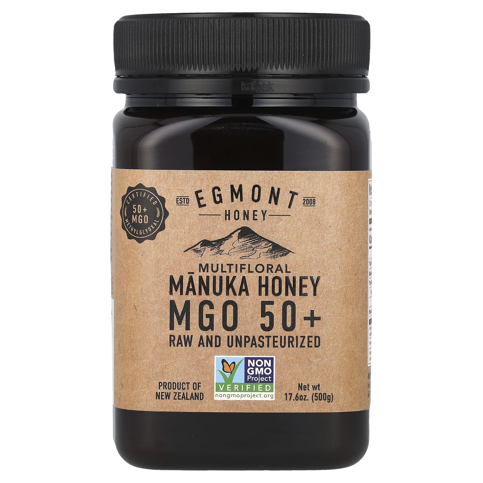 

Multifloral Manuka Honey, Raw and Unpasteurized, Methylglyoxal 50+, 500G (17.6Oz)