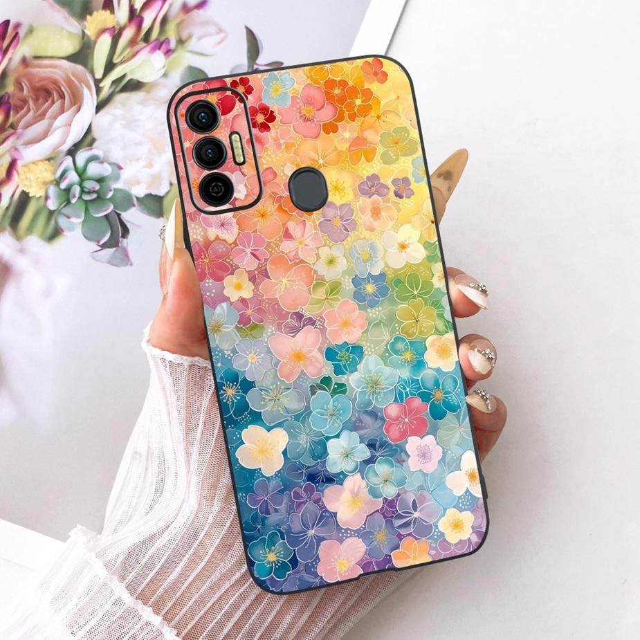 For Tecno Spark 7 Pro Case Spark7 T KF6p New Luxury Painted Cover Soft Silicone Case For Tecno Spark 7P 7T Spark7 Pro Funda Bags