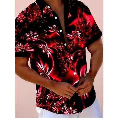 2025 New Digital Printed Men's Short Sleeved Shirt