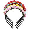 Rose Flower Crown Festival Headband Wedding Garland Floral Hairband Accessory