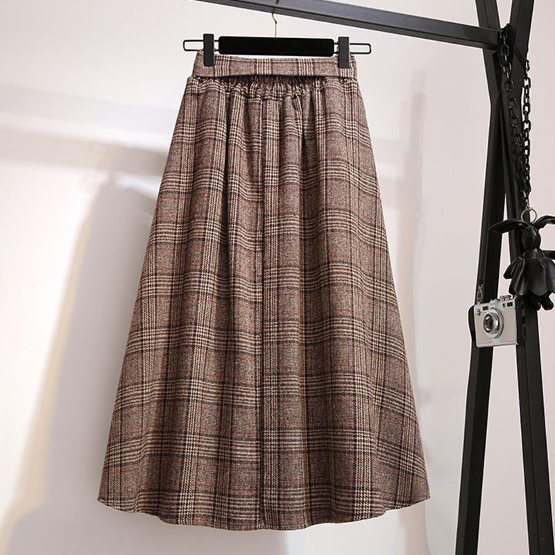 Skirt for Women Casual Versatile Elastic High Waist Long Loose Trousers Stretchy Skirt