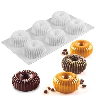 6 Cavity Cake Mold For Baking Silicone 3d Cake Decorating Bakeware For  Chiffon Mousse Pastry Dessert Moulds