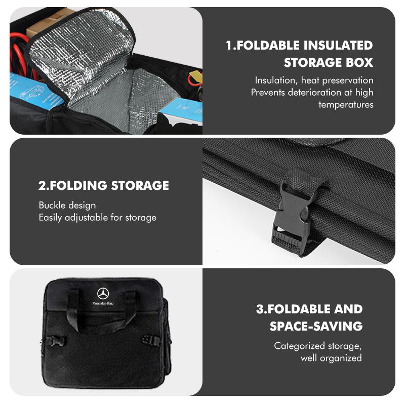 Car Trunk Insulation Organizer Folding Waterproof Storage Box For Benz CLK GLC W212 C200 C300 W203 W204 W205 W169 W176 GLC
