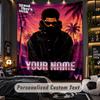 Personalized Wall Tapestry,The Weeknd Custom Printed Name, Fabric Wall Art For Indoor Room Backdrop