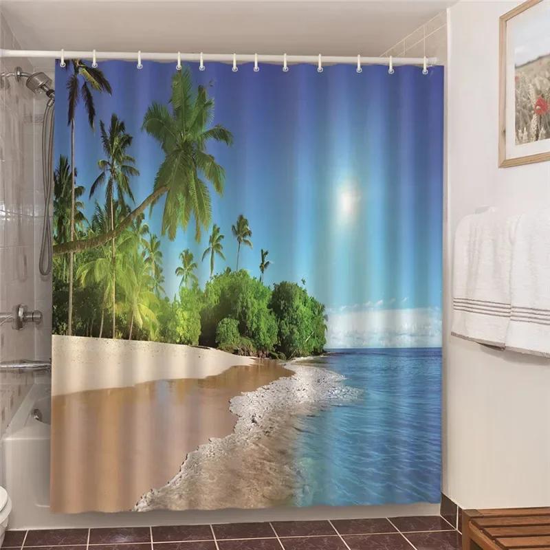 Funny Bathing Rubber Ducklings Shower Curtains Kids Home Bathroom Decor Blackout Screen Waterproof Fabric Bath Curtain Cortina