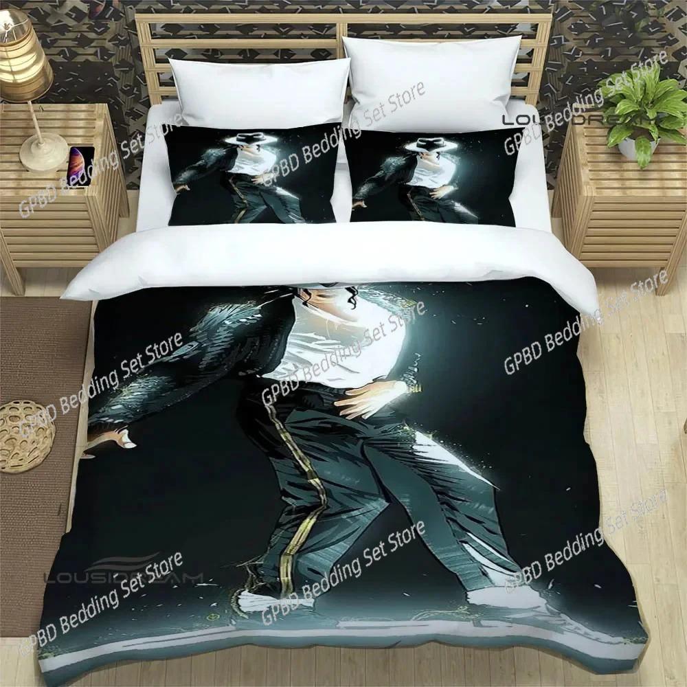 3D Print Michael Jackson Bedding Set Duvet Cover Comforter Bed Set Quilt Cover Pillowcase King Queen Twin Size