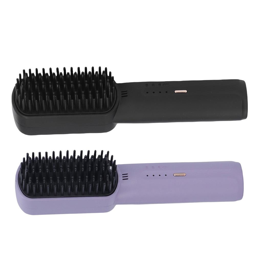 2500mAh Hair Straightener Brush Fast Heating Portable Hair Straightening Comb for Women