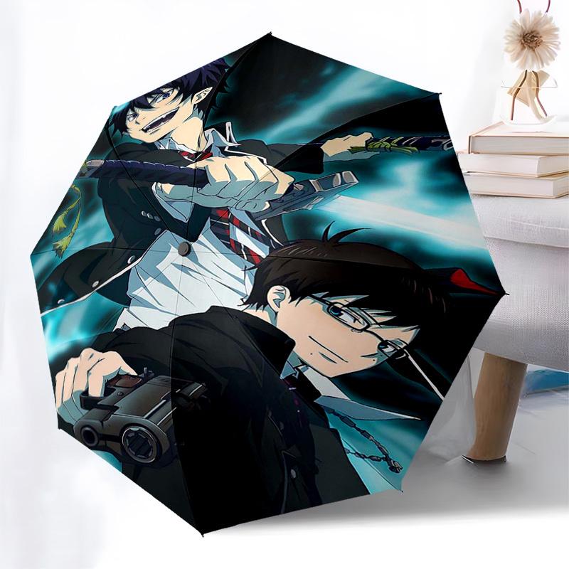 1pc Persona 5: The Protagonist & Futaba Sakura Outdoor Umbrella - Automatic Opening/Closing, Portable Tri-Fold Design with 8-Rib Iron Frame - Perfect
