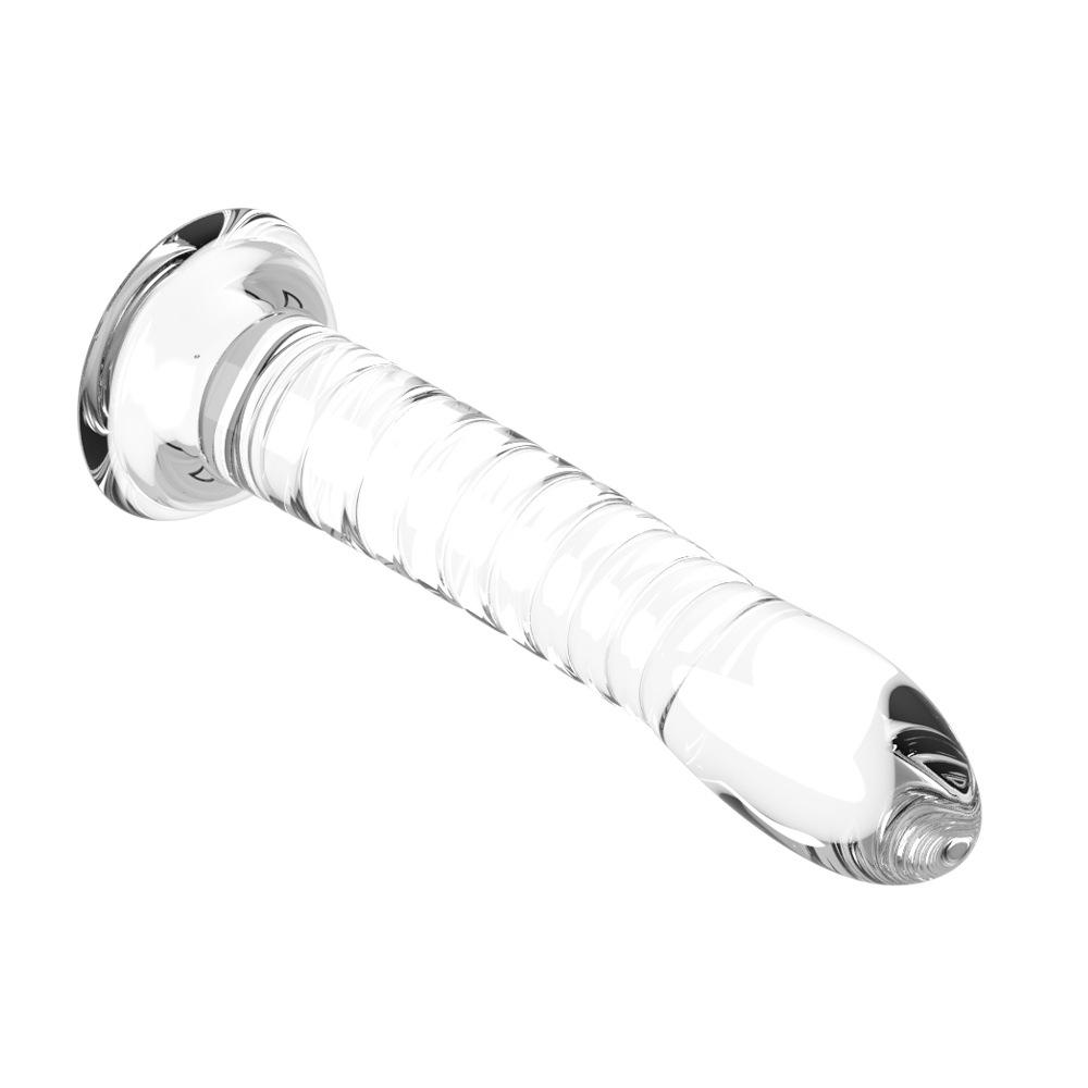 Realistic Transparent Crystal Dildo with Suction Cup - Lifelike TPE Anal Toy for Women
