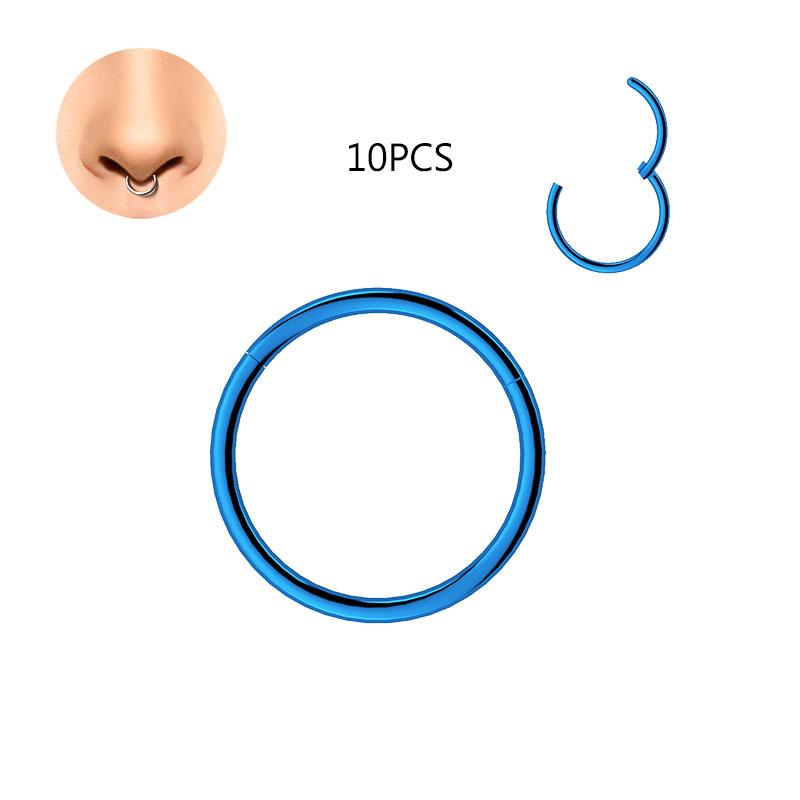 1/10 Stück Nasenring Piercing G23 Titan Clicker Ohrknorpel Ohrring Helix Septum Ringe Körperschmuck Ohrringe Damen