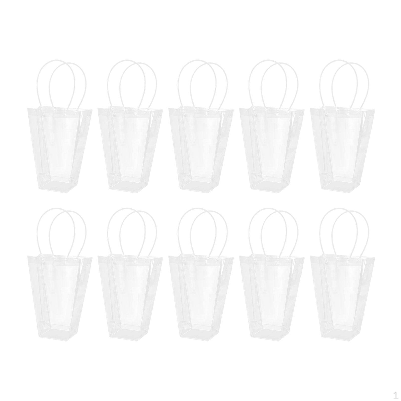

10Pcs Flower Bouquet Bag Gift with Handle Fresh Packaging for Wedding