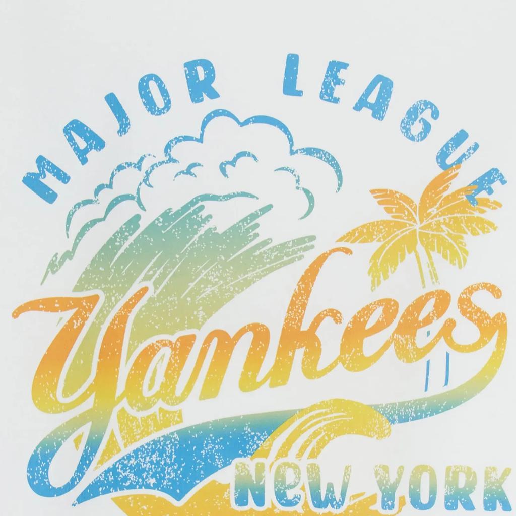 New MLB New York Yankees SS25 T Shirt Unisex Ecru 3ATSX0453-50WHS