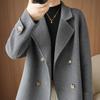 Fashionable Loose Short Coat for Women Autumn Winter Outer Wear Collar Coat Small Women Fashion