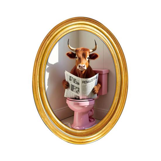 1/3/6Pcs Toast Avocado Cat Refrigerator Magnet with Oval Wooden Frame Kitten Fridge Magnet Home Kitchen Office Decoration Animal Lover Gift