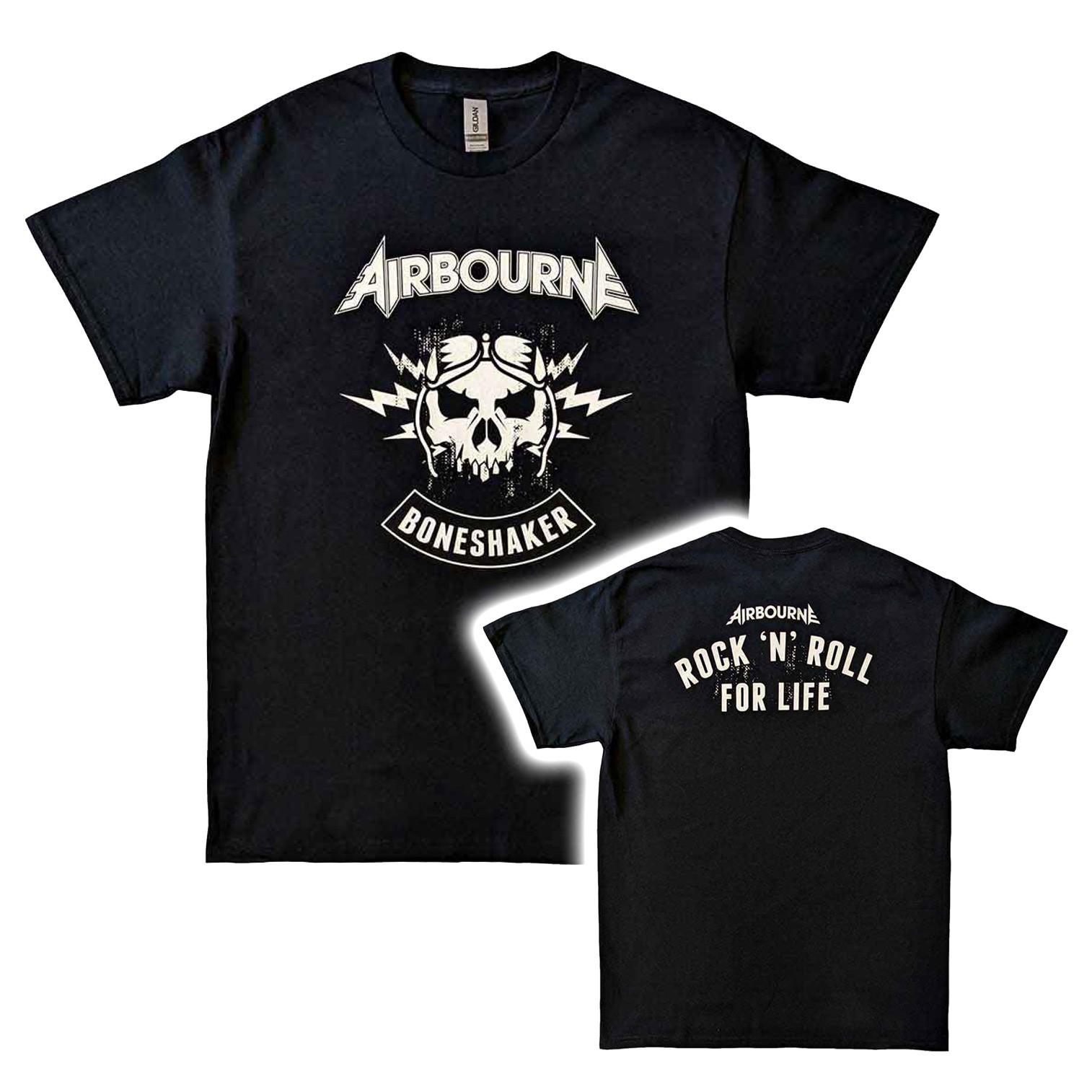 Футболка Airbourne Boneshaker Группа Новая Черная Официальная 2XL