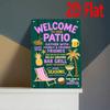 Tropical Casual Metal Wall Art, 2D Flat Patio Garden Sign, Large Outdoor Decor Plaque for Cozy Home, 7.87x11.81in