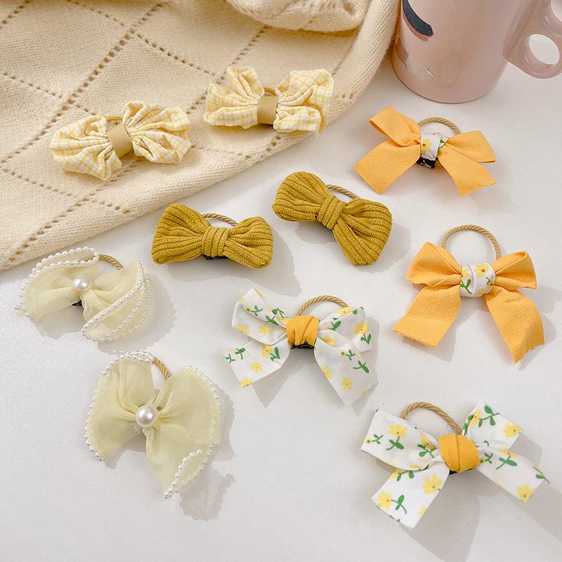 Colorful Elastic Hair Band for Girls - Durable Bow Hair Ring and Headdress