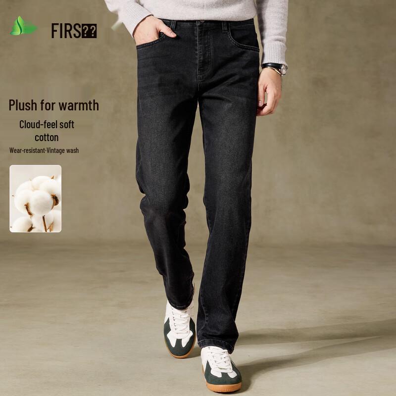 

Мужские теплые эластичные джинсы прямого кроя Shanshan 31