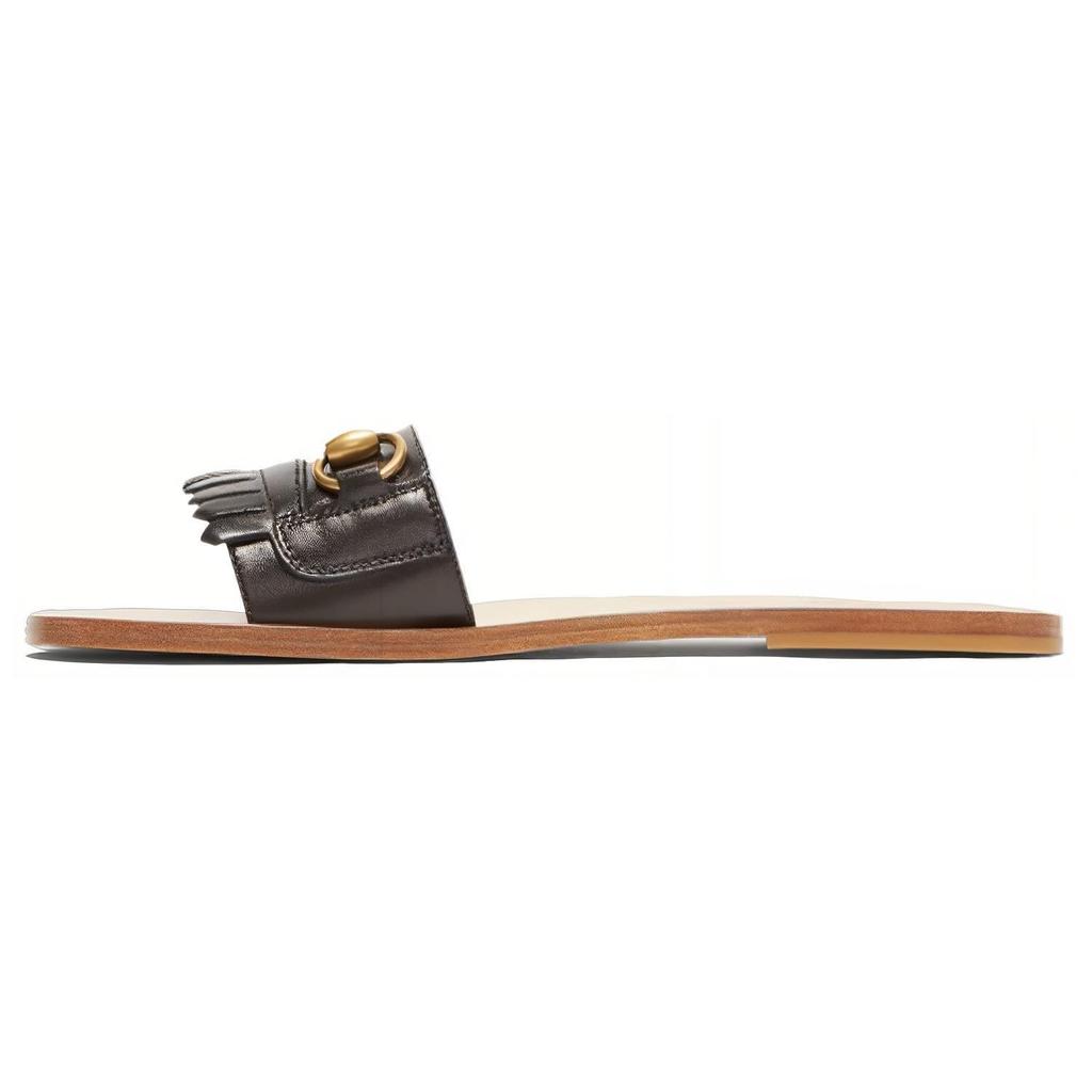 GUCCI Horsebit Slide Slippers Women's Black 517017 C9D00 1000
