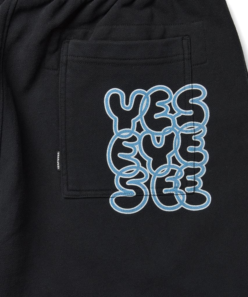YESEYESEE C-Logo Straight Sweatpants Black