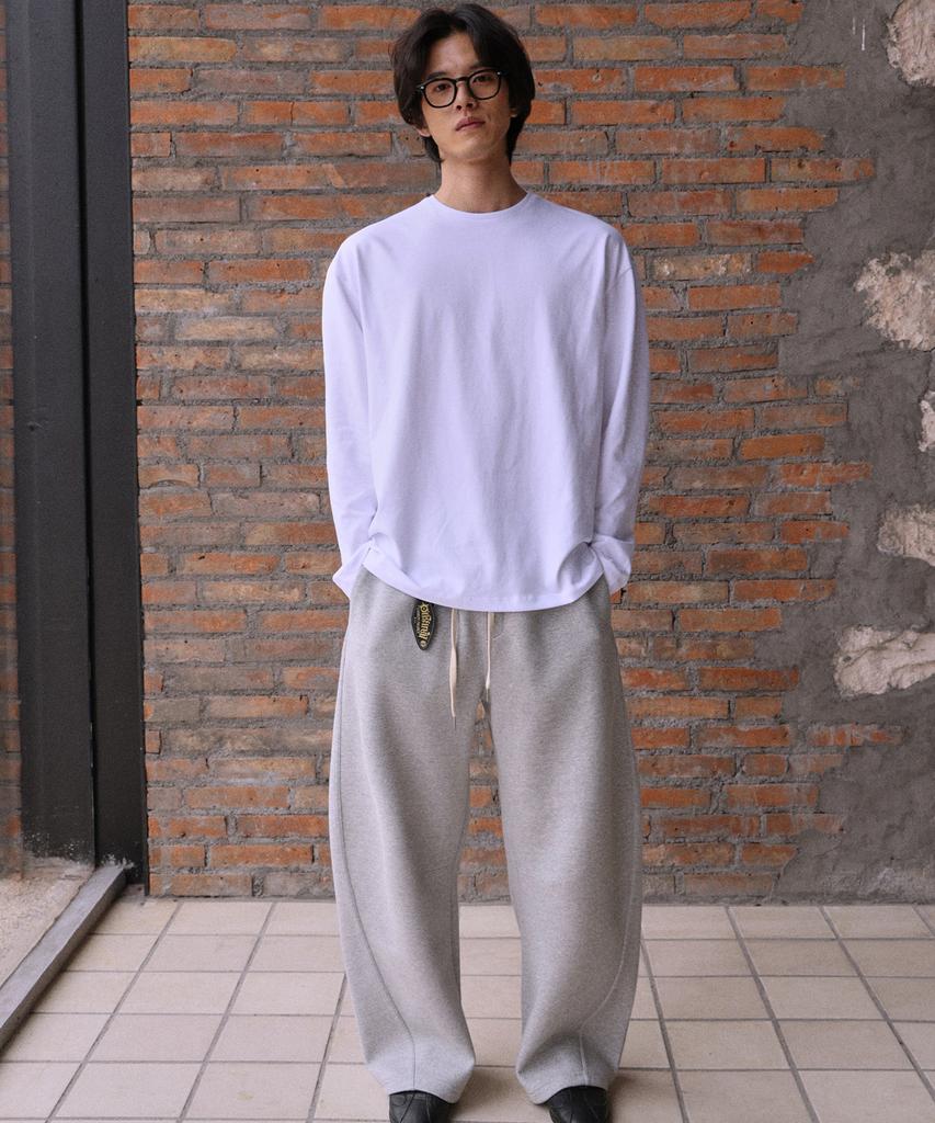 MOOD INSIDE Curved Sweat Wide Pants_3 Colors