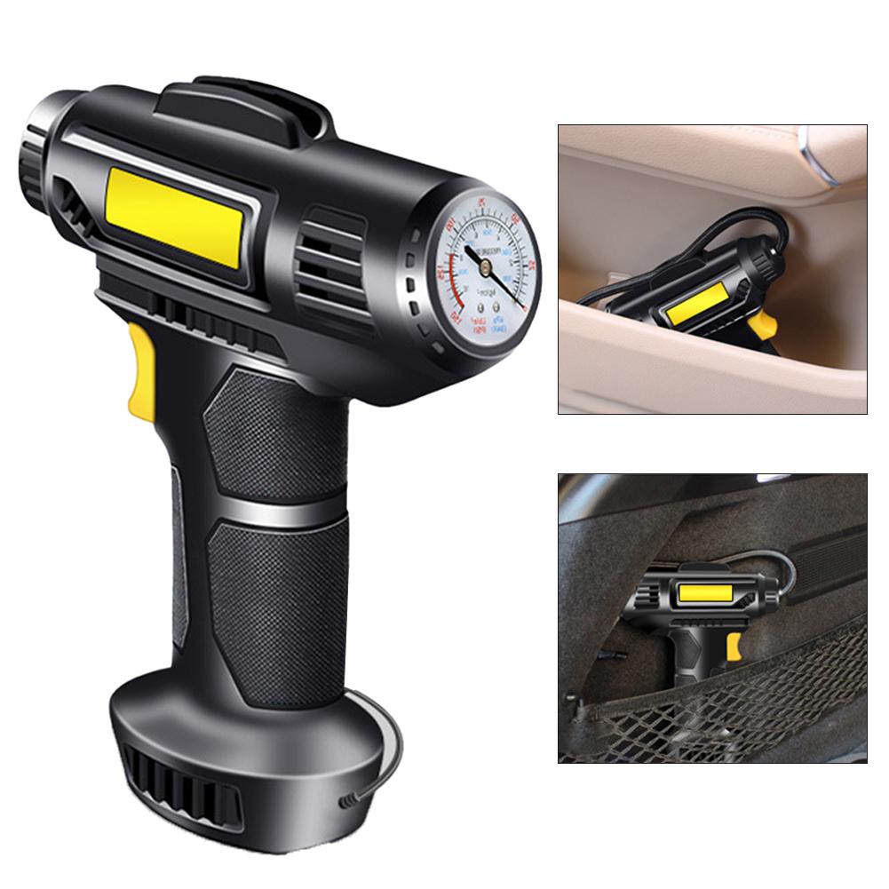 Pump Tire Inflator Portable Professional Tire W Pure Copper Motor Wear Resistant Nylon Braided Inflatable Tube