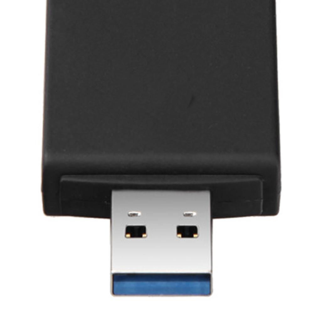 1300M Dual Band WiFi Adapter 2.4G 5.8G USB3.0 Interface Adjustable Signal Sensitivity WiFi Adapter for Laptop Black