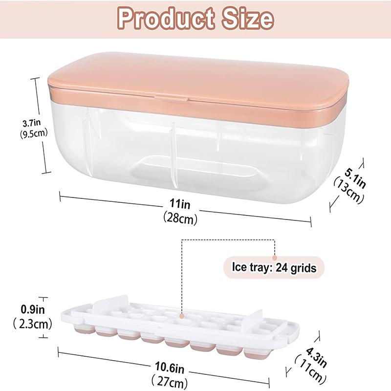 Ice Tray Ice Cube Mold with Lid Creative Ice Storage Box Square Ice Mold Ice Box