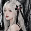 Lace Ponytail Braid Hair Clip Cross Decorative Hair Accessories Punk Bow Skull Side Clip  Halloween