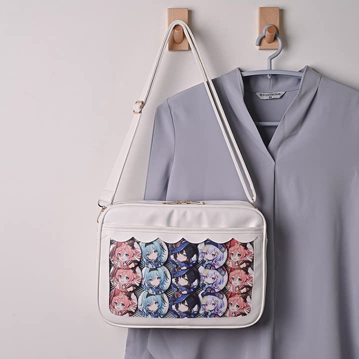 Harujio Ita Bag Shoulder Bag Cute Black White Pink (White)