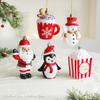 Red & White 3D Cartoon Christmas Tree Window Pendant Decoration