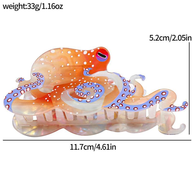 Creative Marine Animal Hair Clip 1Pcs Octopus Shark Grab Clip for Unique Hairstyle DIY and Festivals