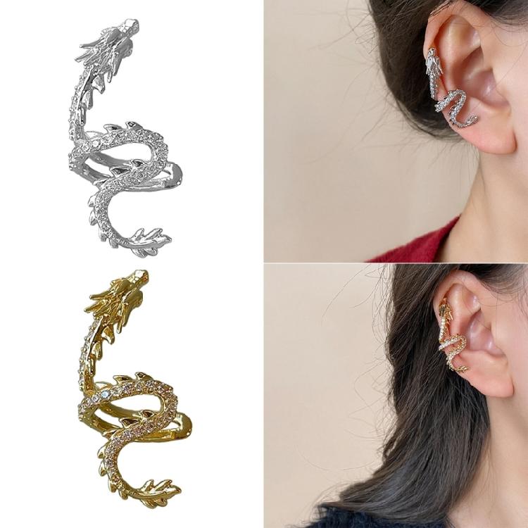 Dragon Themed Ear Clip Unique Ear Jewelry Eye Catching Ear Clips for Men Women