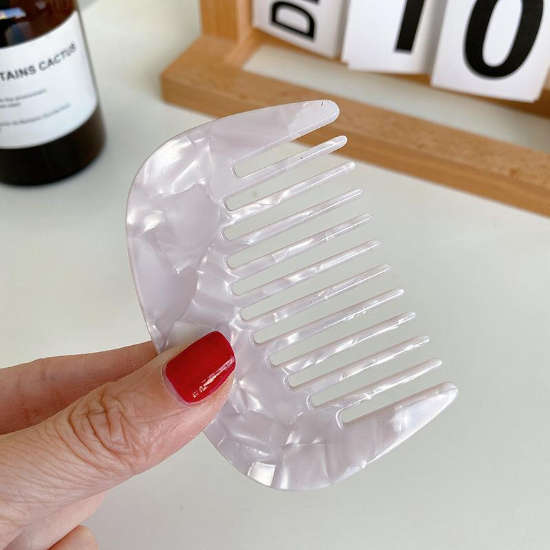 Acetate Wide Tooth Hair Comb Retro Tortoiseshell Portable Pocket Comb For Curly Hair Styling 1 piece pack