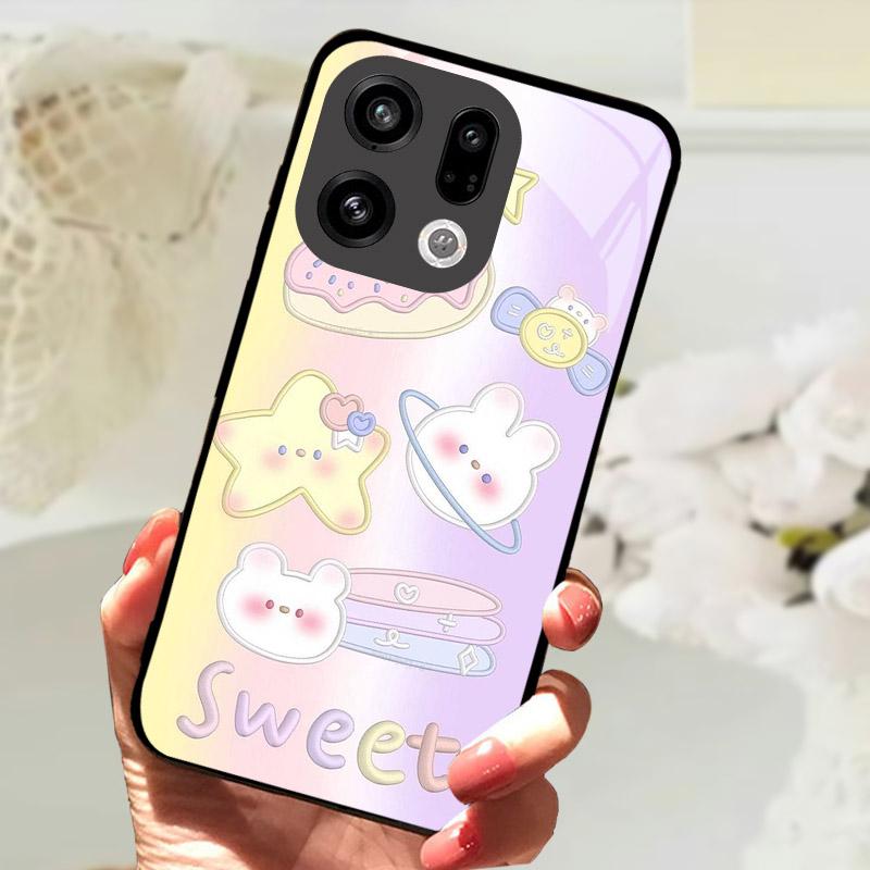 Für OPPO Find X9 Pro Hülle FindX9 PLJ110 Gehärtetes Glas Schutzrückseite Für OPPO Find X 9 X9Pro Handyhülle Stoßfänger Fundas