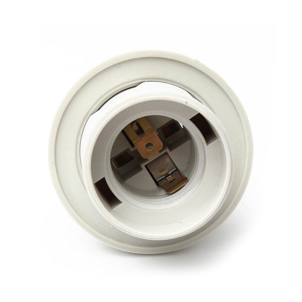 E27 E14 Lamp Bulb Holder Edison Screw Cap Socket 250V 4A/2A White/Black Half/Full Tooth Screw Led Bulb Light Base 1PCS