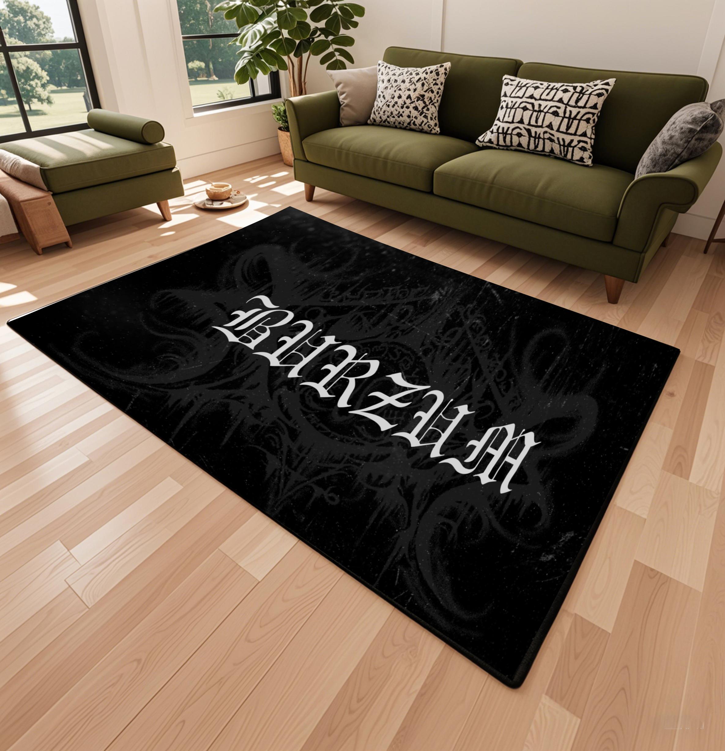 

Black Metal Band Band Multifunctional Rug, Bedroom Hallway Decorative Floor Mat, Living Room Non-Slip Rug 40cmx60cm