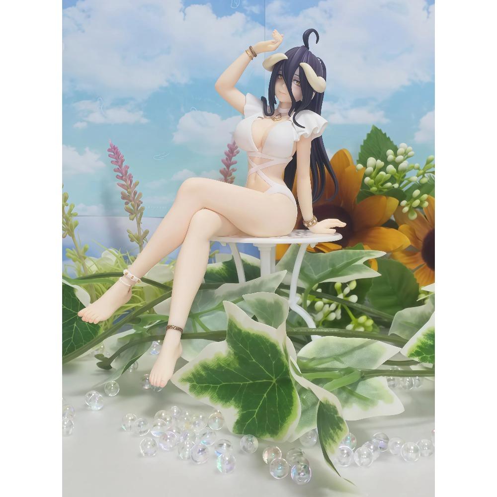 beautiful girl Swimsuit Albedo Peripheral figurine model table decoration, birthday gift, trendy toy scene decoration, car