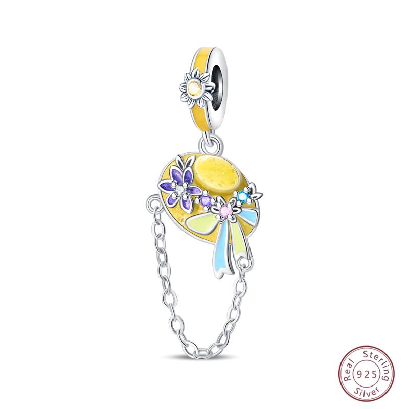 Copper Beaded Pendant Blue Shiny Zircon Suitable Original 3Mm Bracelet Women Fine Jewelry